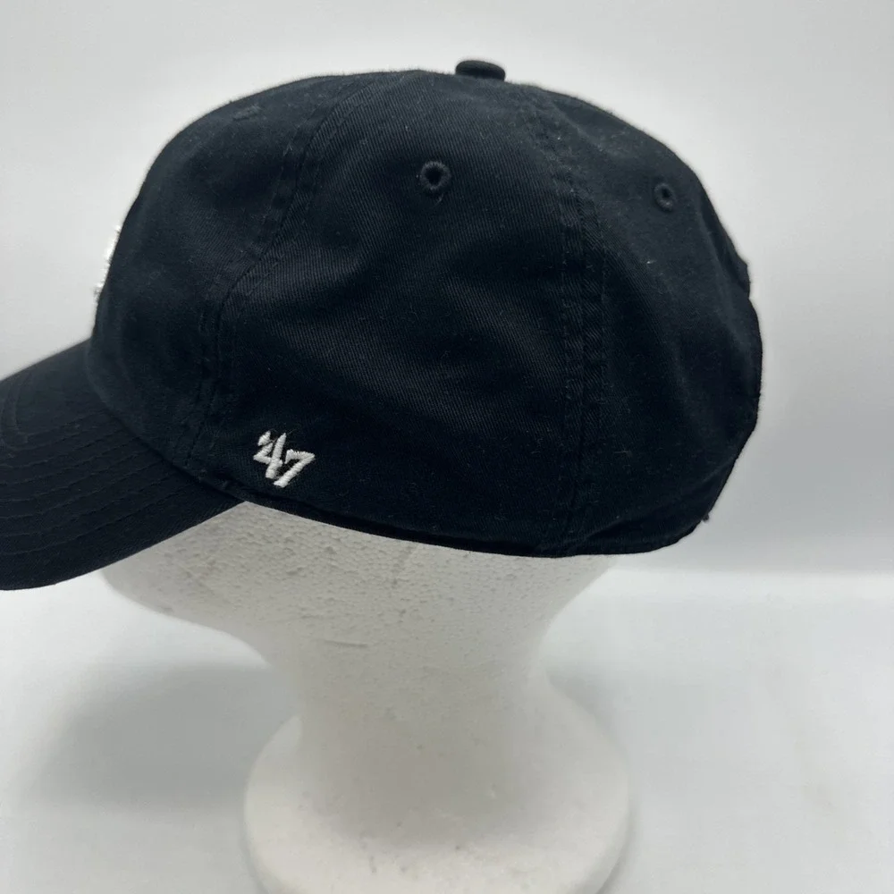 Los Angeles Dodgers MLB '47 Brand Black Adjust Dad Hat Cap Cotton One Size Fit